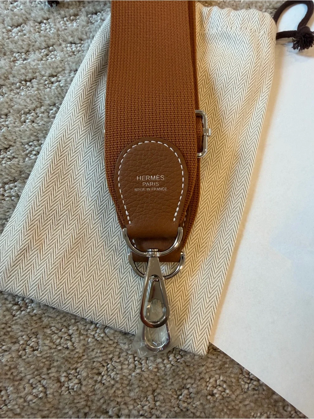 Hermès Evelyne III 29 Shoulder Bag in Gold Clemence Bull Calfskin Leather